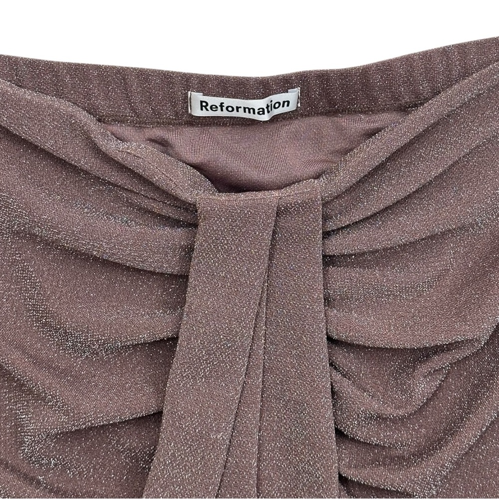 Reformation Shimmer Zion Skirt Dusty Purple Maxi Skirt - Size Medium - Picture 4 of 7